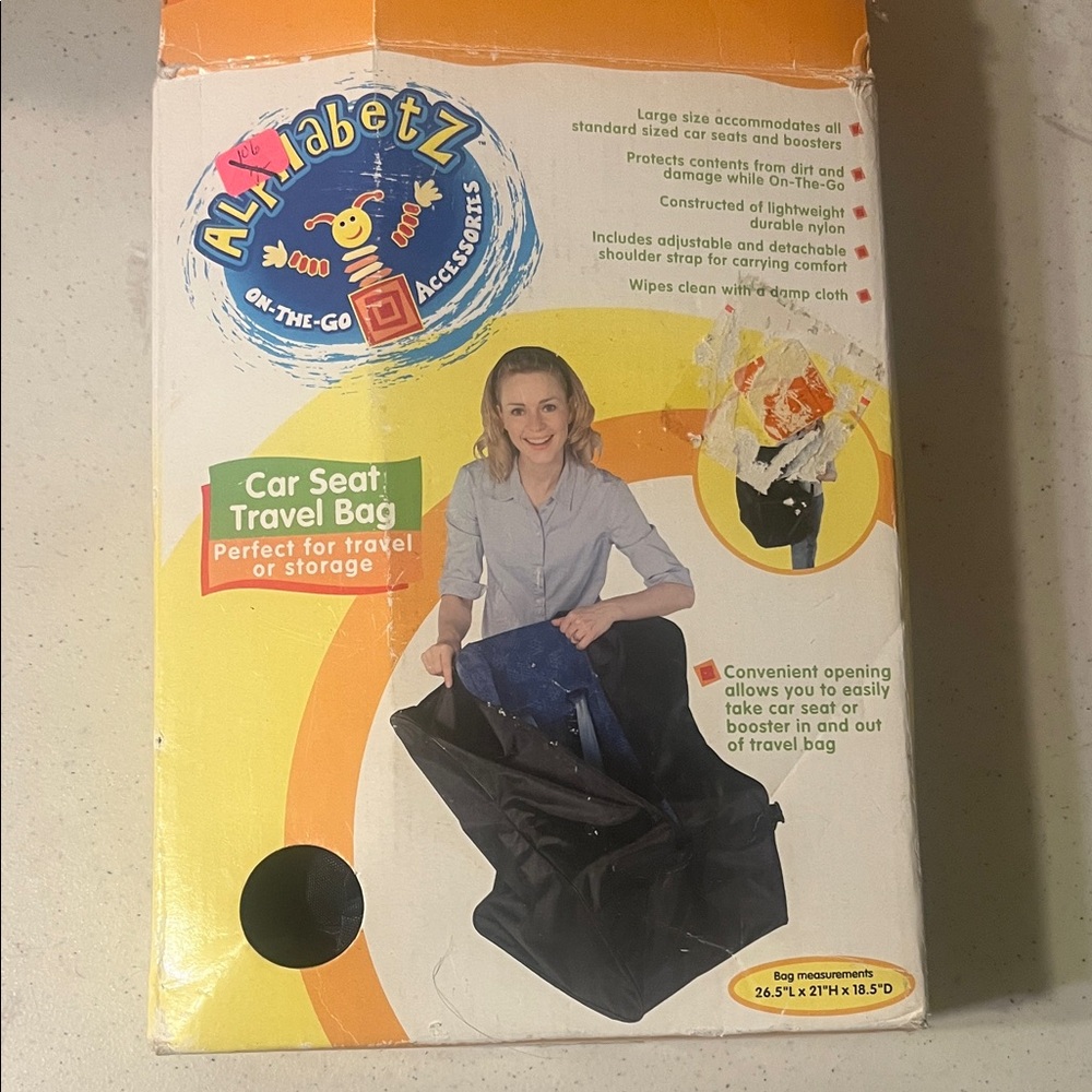 Alphabetz Car Seat Travel Bag
